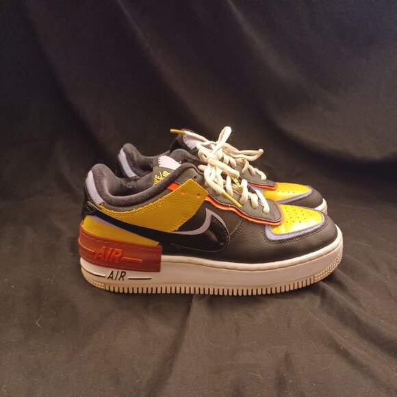 Nike Air Force 1 Shadow Sisters Dark Sulfur Sneaker Shoe Women's Size 7 - Picture 9 of 11